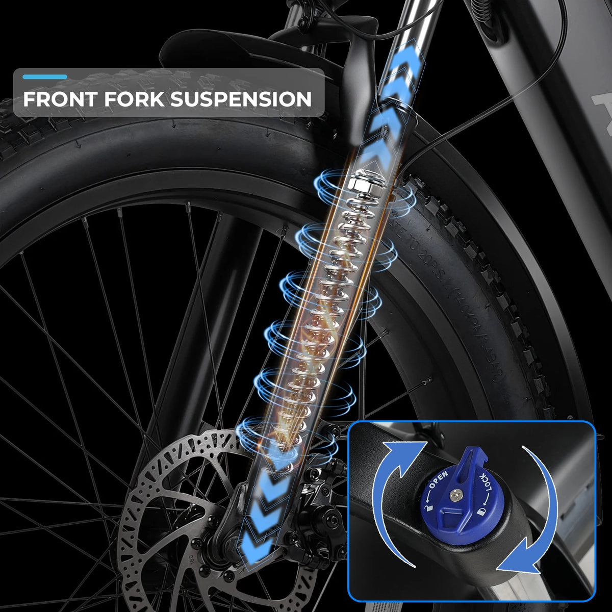 ANCHEER Electric Bike for Adults, 750W Ebike, 28MPH 60Miles Electric Mountain Bike, 26" Fat Tire Electric Bicycle with 48V 15AH Battery, Rear Rack, Lockable Suspension Fork,7 Speed, UL2849