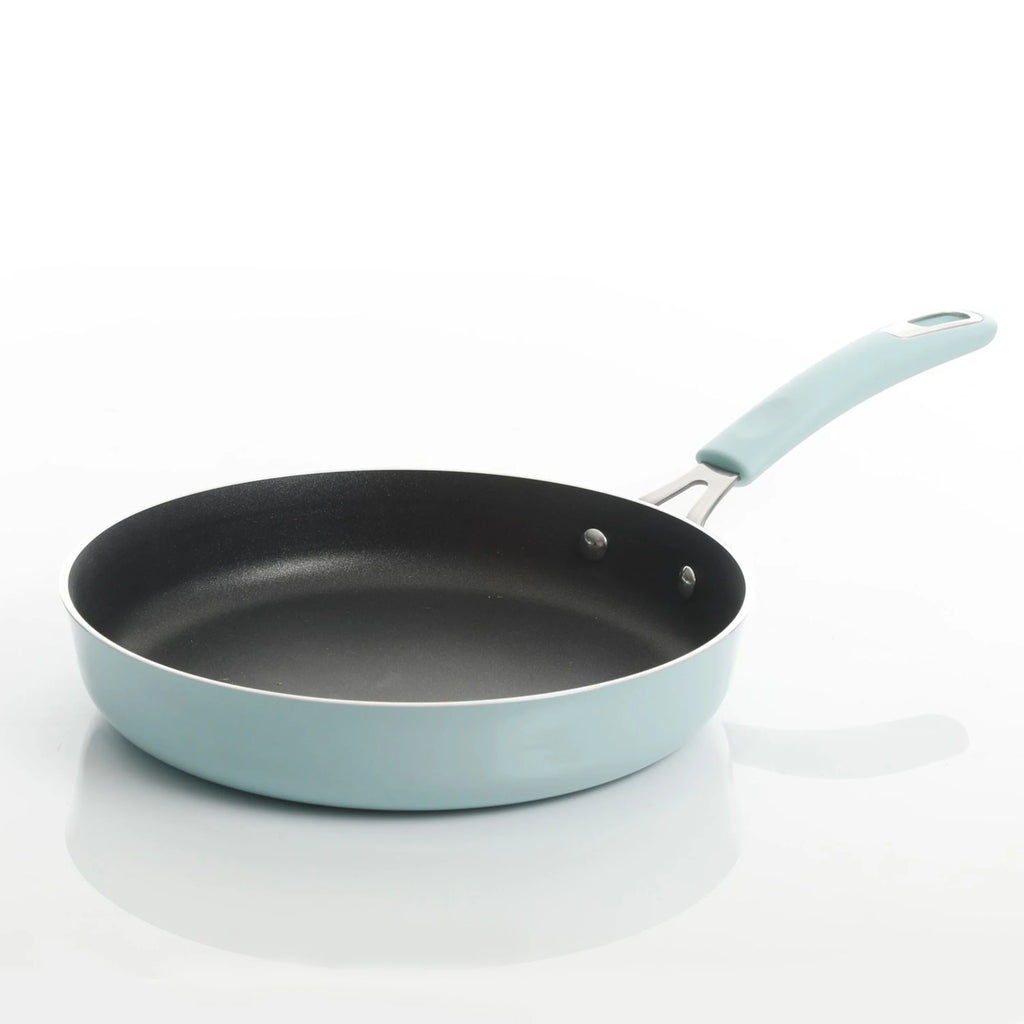 Kenmore Elite Andover 10 Piece Nonstick Aluminum Cookware Set in Glacier Blue