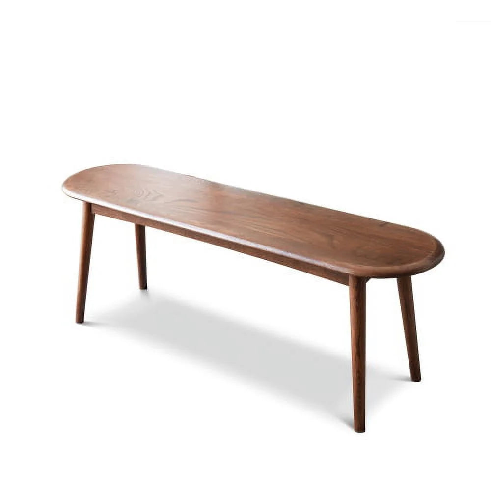 Dining Benches, Natural Oak Wood Bench, Entryway Bench Bed Bench for Kitchen, Dining Room, Living Room, Walnut