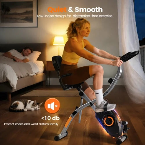 YOSUDA Folding Exercise Bike, Indoor Home Stationary Bike Workout 270LB Capacity