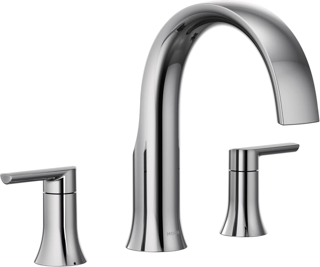 Moen Ts983 Doux Widespread Deck Mounted Roman Tub Filler - Nickel