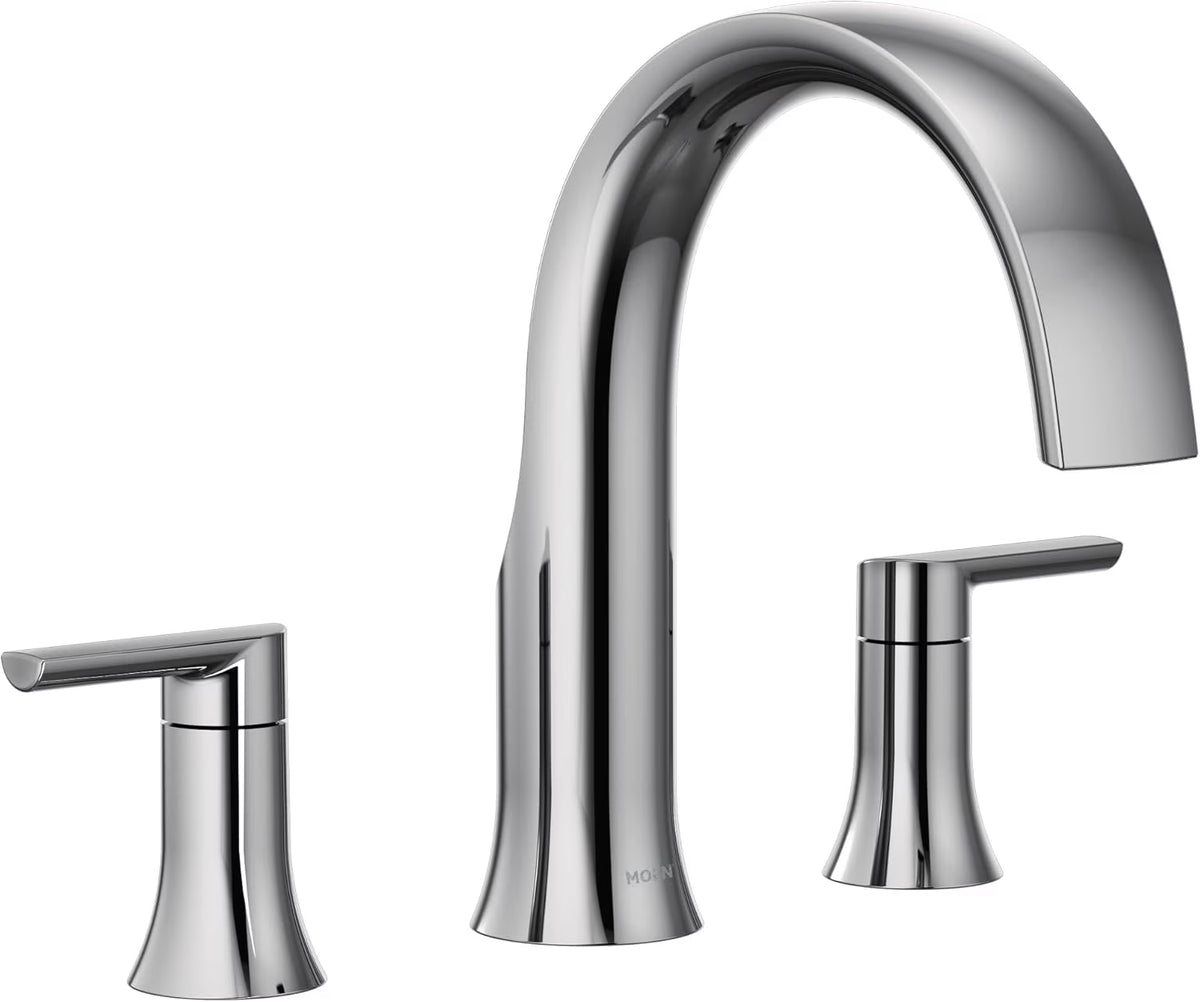 Moen Ts983 Doux Widespread Deck Mounted Roman Tub Filler - Nickel
