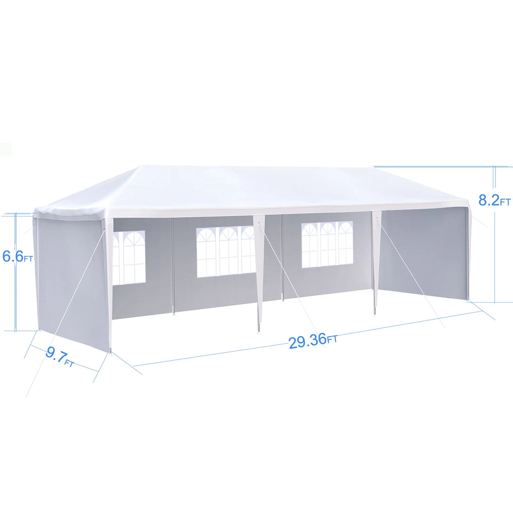 10'x20' Canopy Tent Wedding Party Outdoor Gazebo with 6 Removable Sidewalls for Weddings and Events