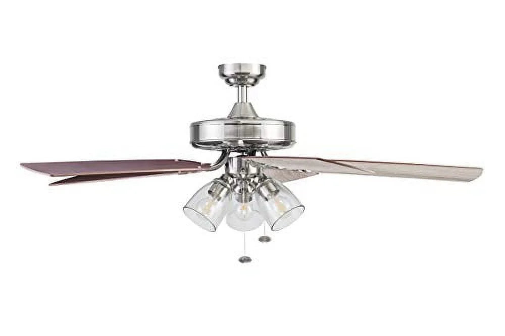 Prominence Home 51592 Saybrook Ceiling Fan, 52, Nickel