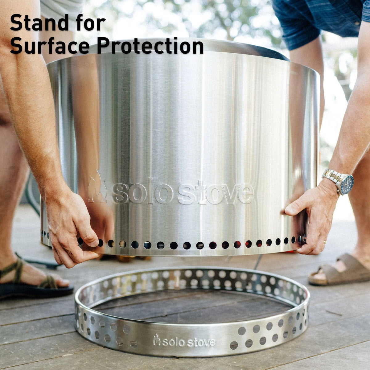 Solo Stove Yukon Essential Bundle 2.0 | Incl. Smokeless Fire Pit, Stand, Lid, Camping Accessories, Portable for Wood Burning, Removable Ash Pan, Stainless Steel, H: 19.8in x Dia: 27in, 40.35lbs