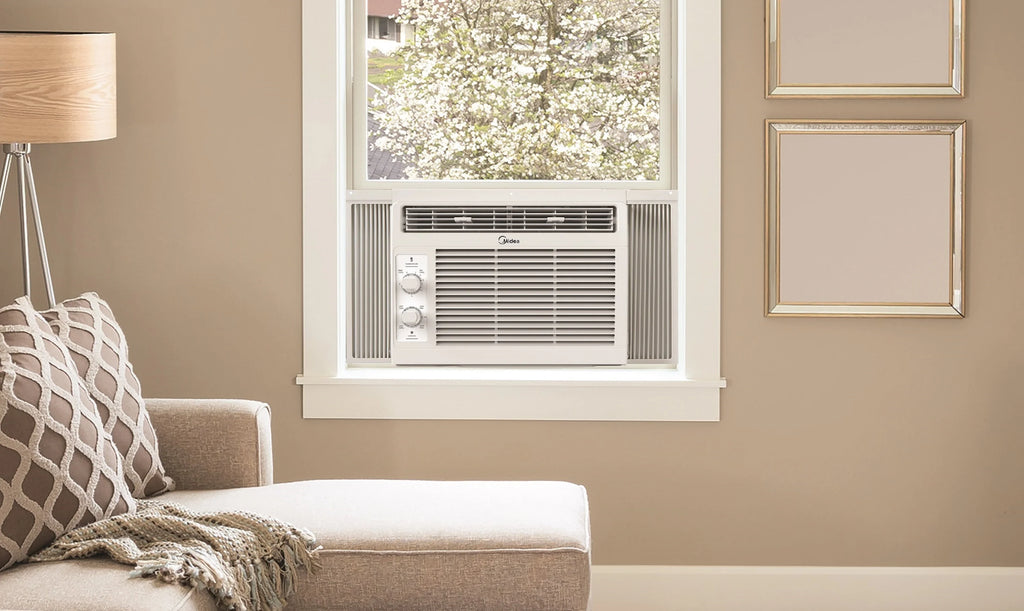 Midea 5,000 BTU 150 Sq ft Mechanical Window Air Conditioner, White, MAW05M1WWT, New