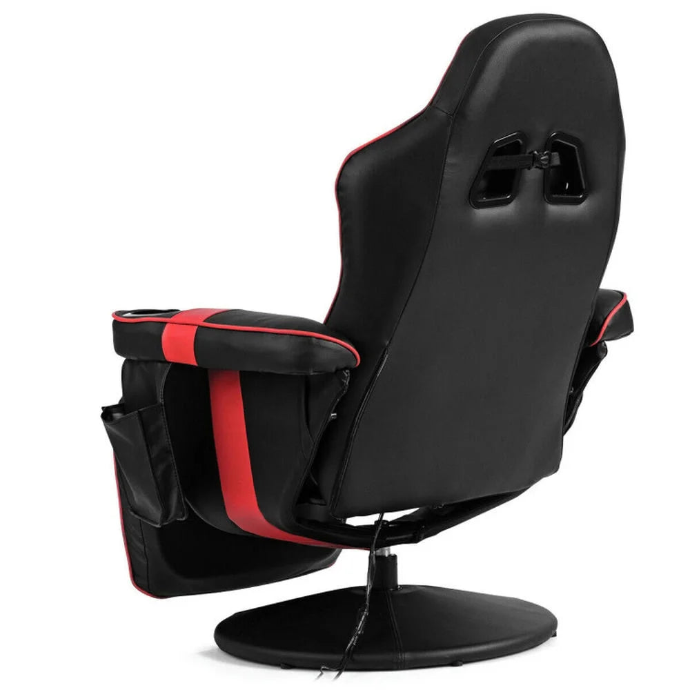 GVN Gaming Chairs,Ergonomic High Back Massage Gaming Chair with Pillow-Red
