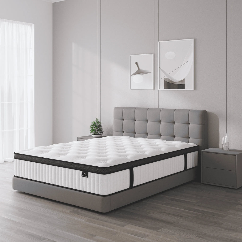 Madevos Full Mattress in a Box, 12 inch Memory Foam individual Pocket Spring Hybrid Mattress - Medium Firm Support with Soft & Breathable