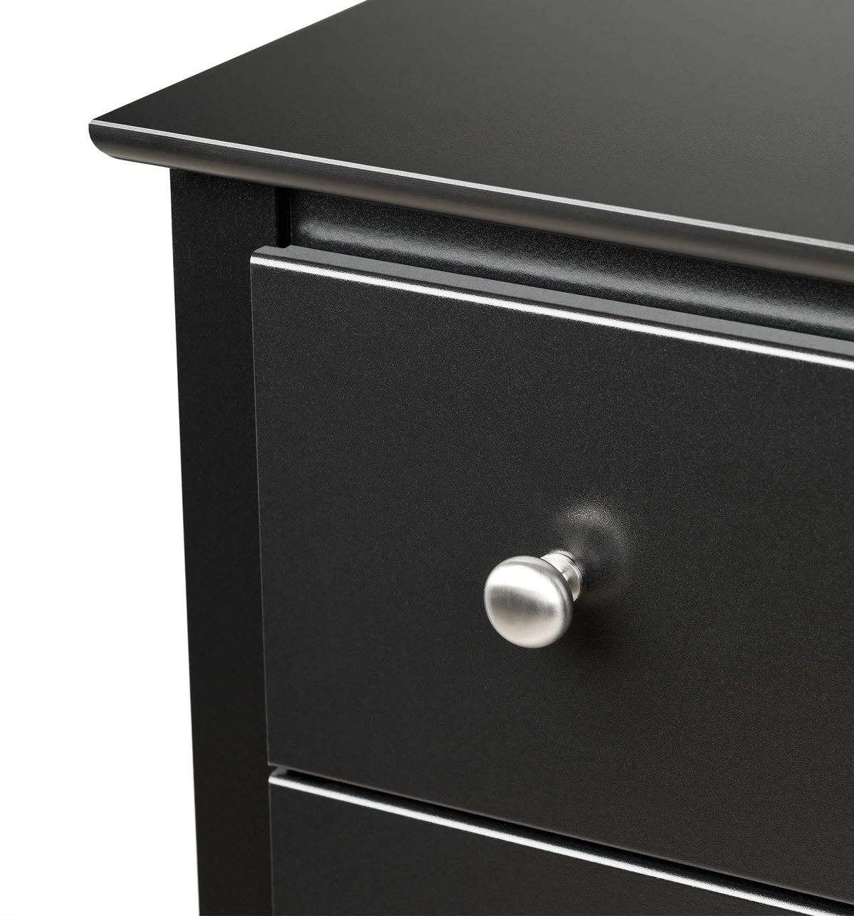 Prepac Sonoma Modern 2 Drawer Bedroom Nightstand, Black