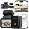 WolfBox X5 3 Channel Car Dash Cam, 4K Front+1080P Inside+2.5K Rear Camera, 5.8GHz Wi-Fi & GPS, Touchscreen, Voice Control