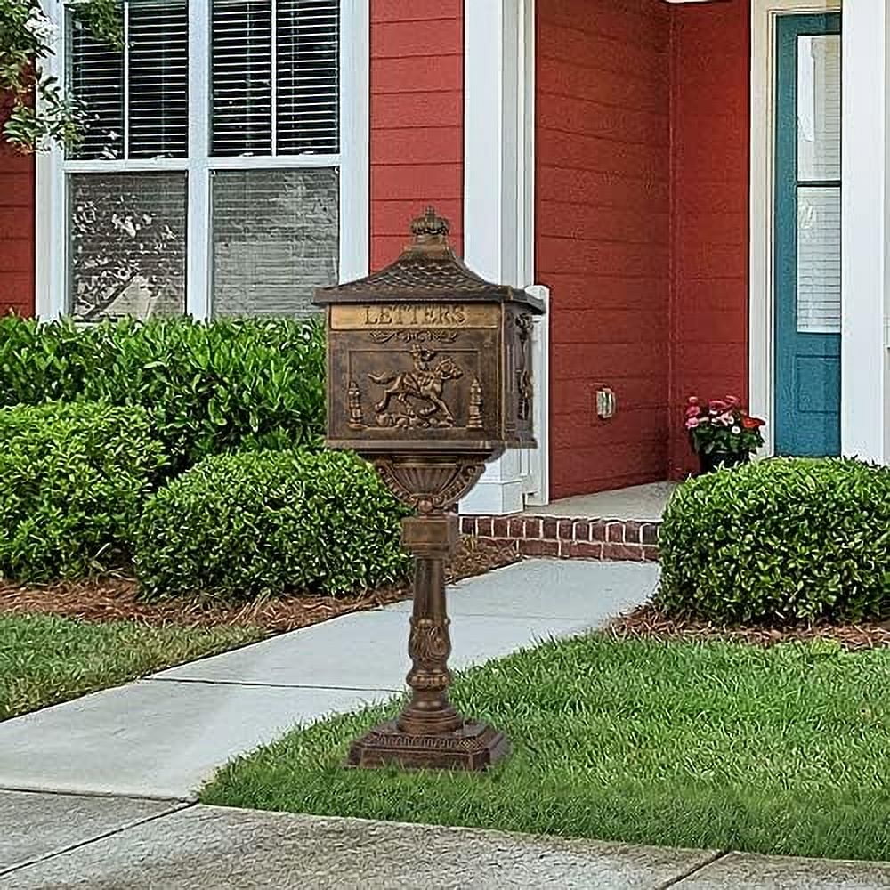Mailbox Cast Aluminum Bronze Mail Box Postal Box Security Heavy Duty New