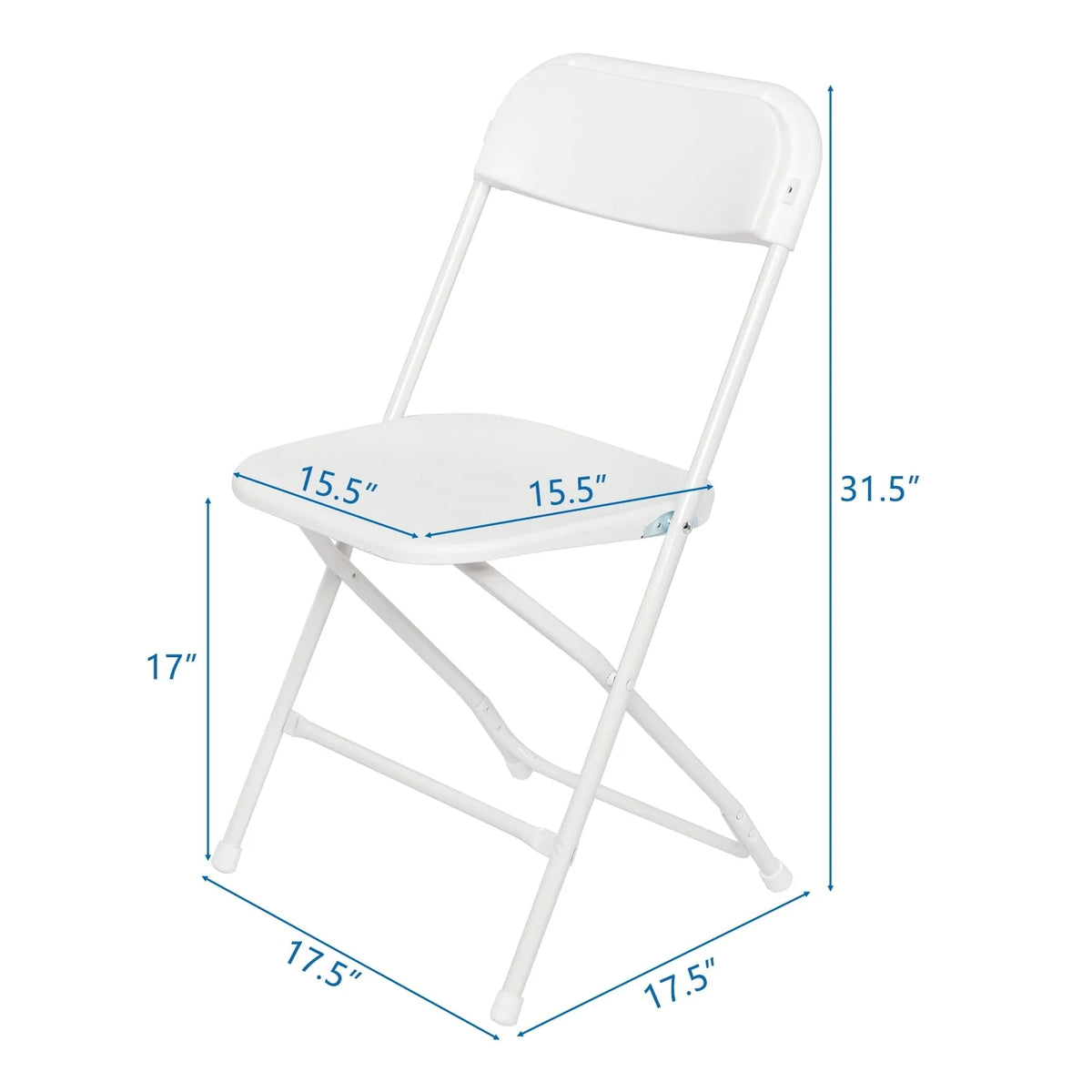 UBesGoo 10 Packs Plastic Folding Chairs Wedding Banquet Seat Party Event Chair for Adults