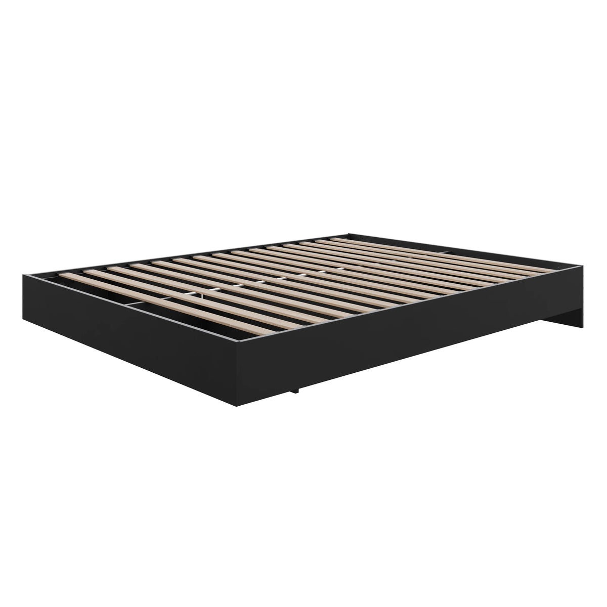 Nexera Full Size Platform Wood Bed Frame, Walnut