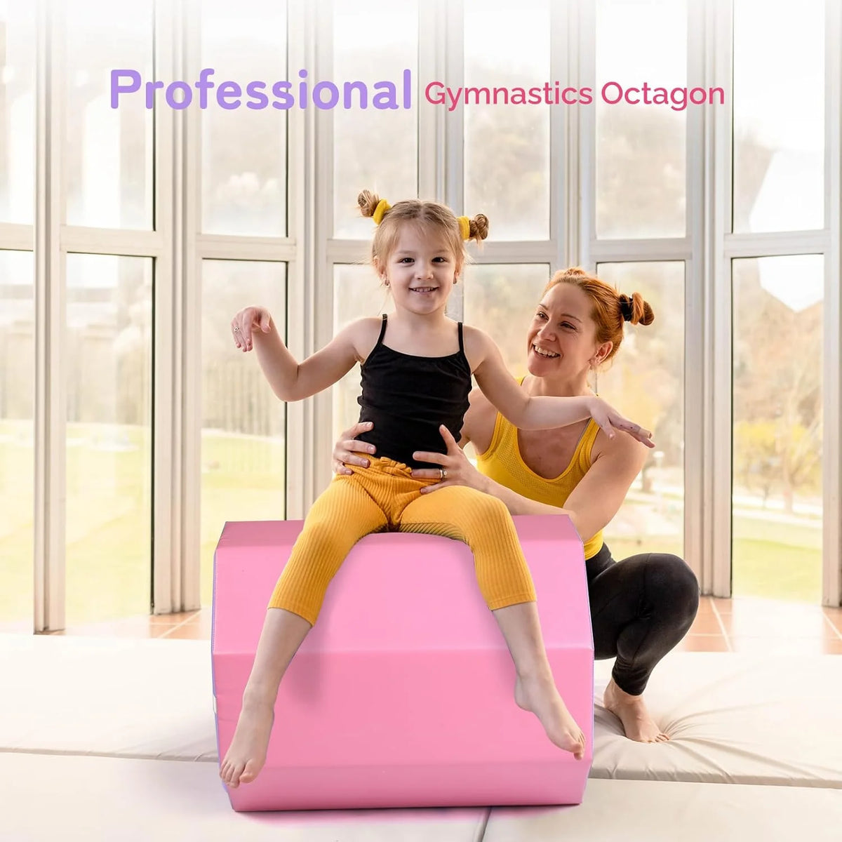 Matladin Octagon Gymnastics Skill Shapes, PVC Pink, 9.7 lb