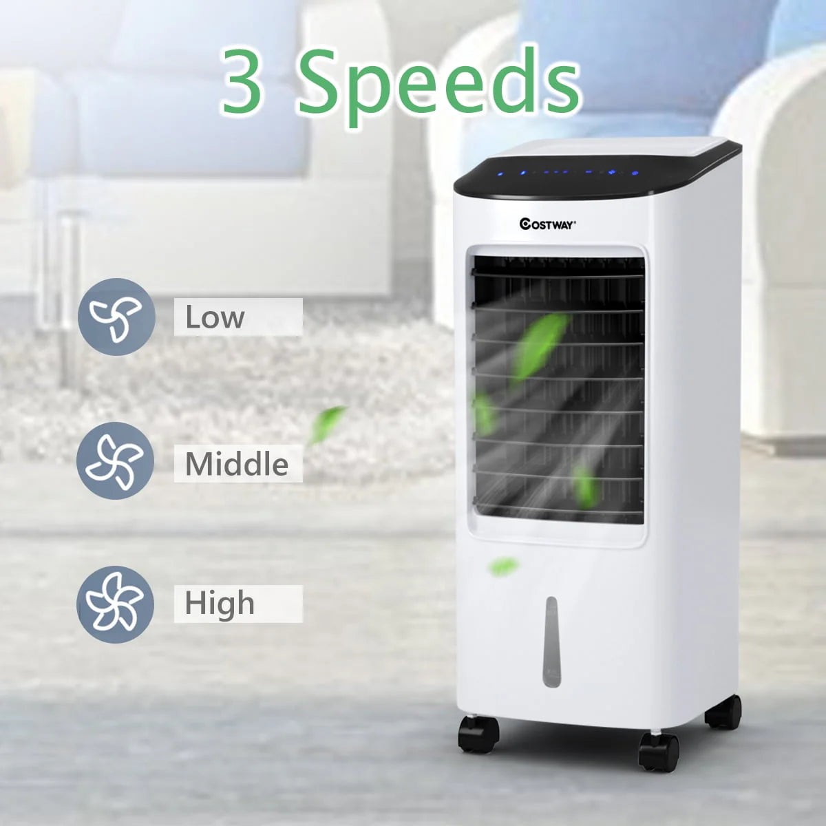 Costway Evaporative Portable Air Cooler Fan & Humidifier with Filter Remote Control