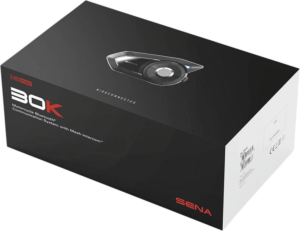 SENA 30K Bluetooth Motorcycle Headset Communication System w/HD Speakers