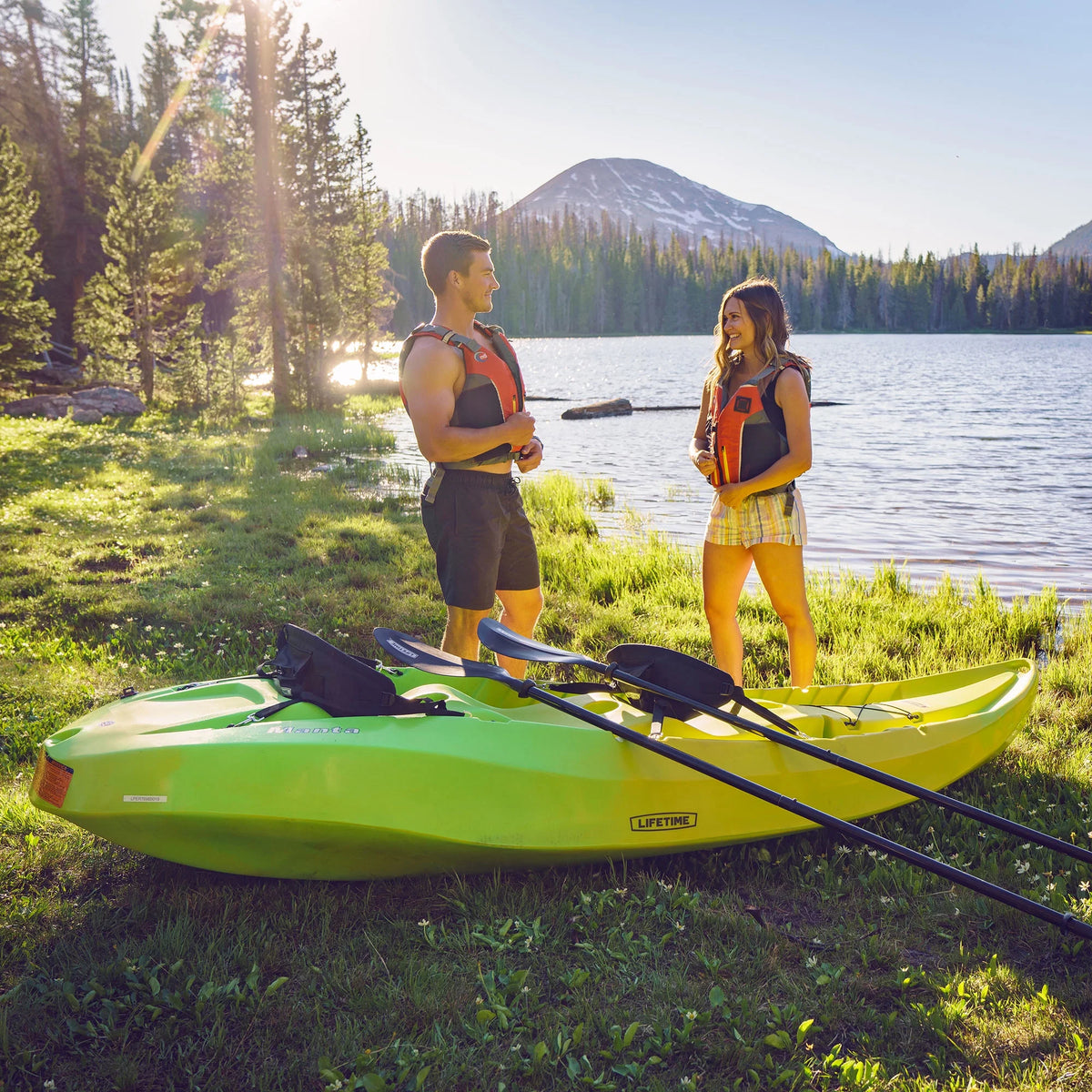 Lifetime Manta 10 ft Tandem Kayak, Yellow, Lime (91071)