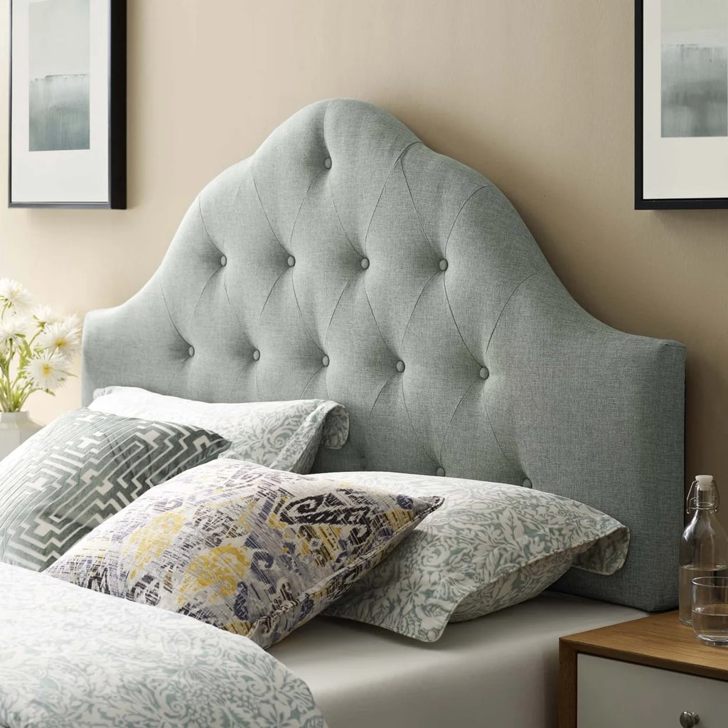 Modway Sovereign Queen Upholstered Fabric Headboard in Beige