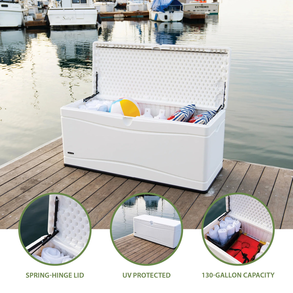 Lifetime Marine Dock Box (130 Gallon), 60348