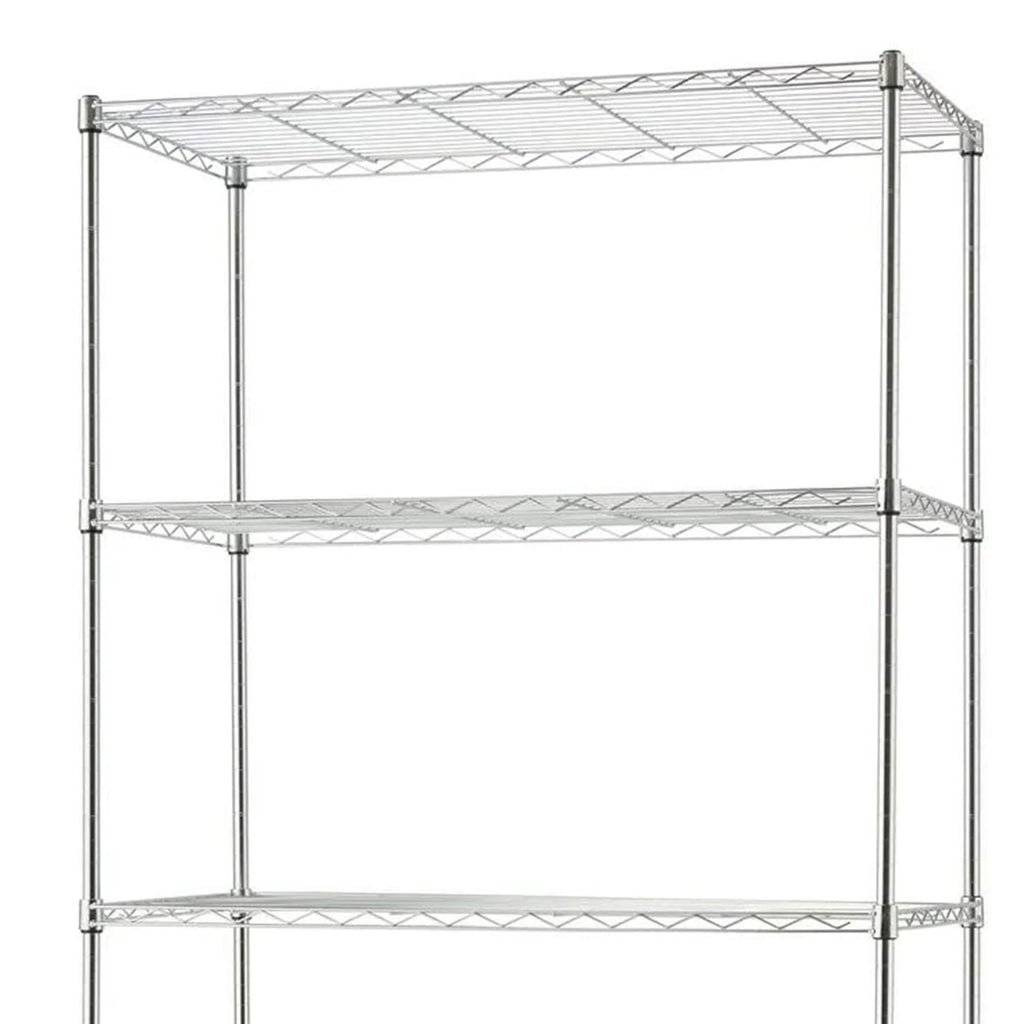 TRINITY BASICS EcoStorage 5 Tier Adjustable Wire Shelving w/ Wheels, Chrome