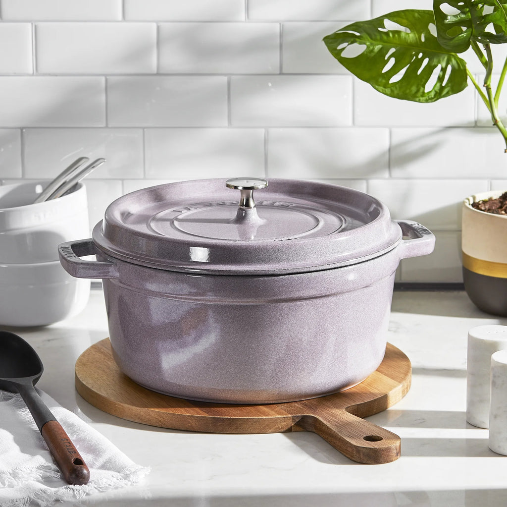 Staub Cast Iron 5.5-qt Round Cocotte - Cherry