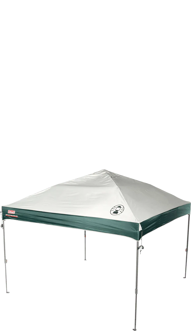 Coleman Straight Leg Instant Outdoor Canopy Shelter, 10 x 10, Tan & Black