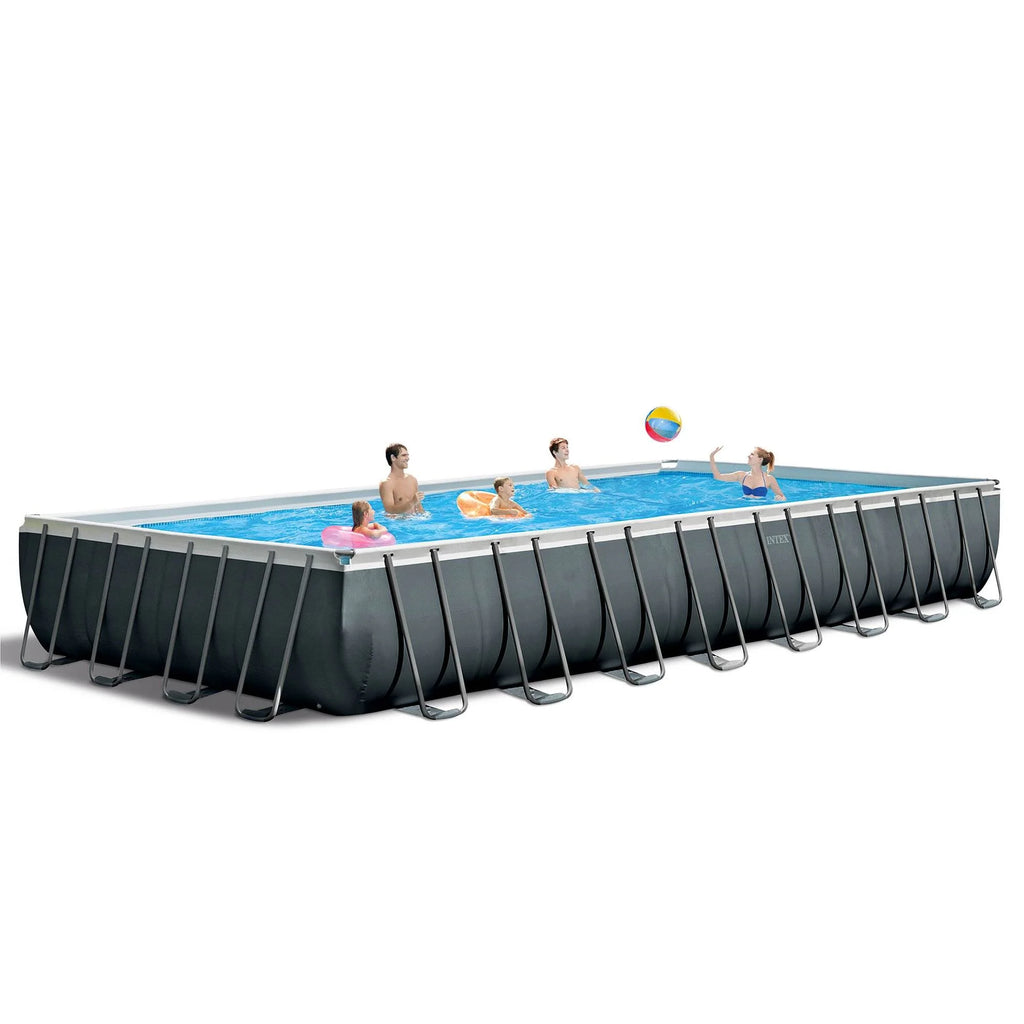Intex 18Ft x 52In Ultra XTR Rectangular Frame Swimming Pool Kit with Canopy