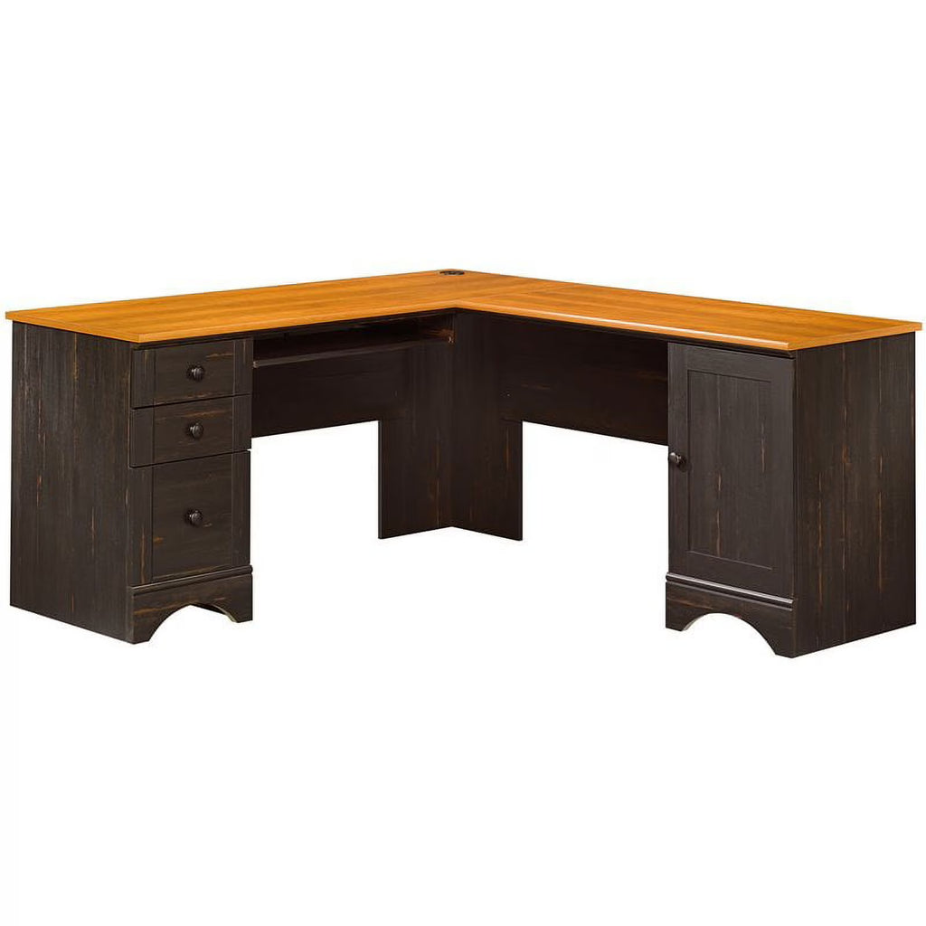 Pemberly Row Corner Computer Desk in Curado Cherry