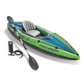 Intex Challenger K1 Inflatable Single Person Kayak Set and Accessory Kit w/ Pump