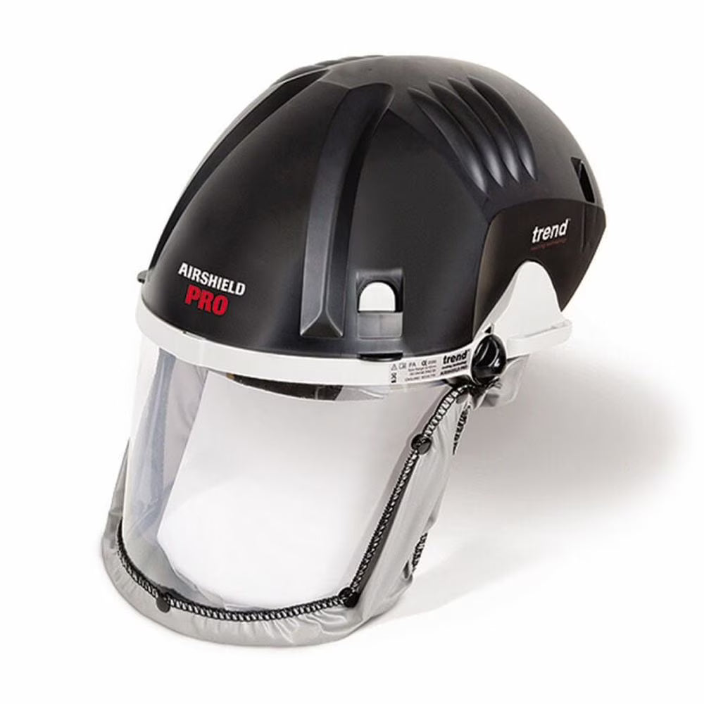 Trend Air Shield Pro Full Face Shield Dust Protector, Battery Powered Air Circulating Mask For Woodworking