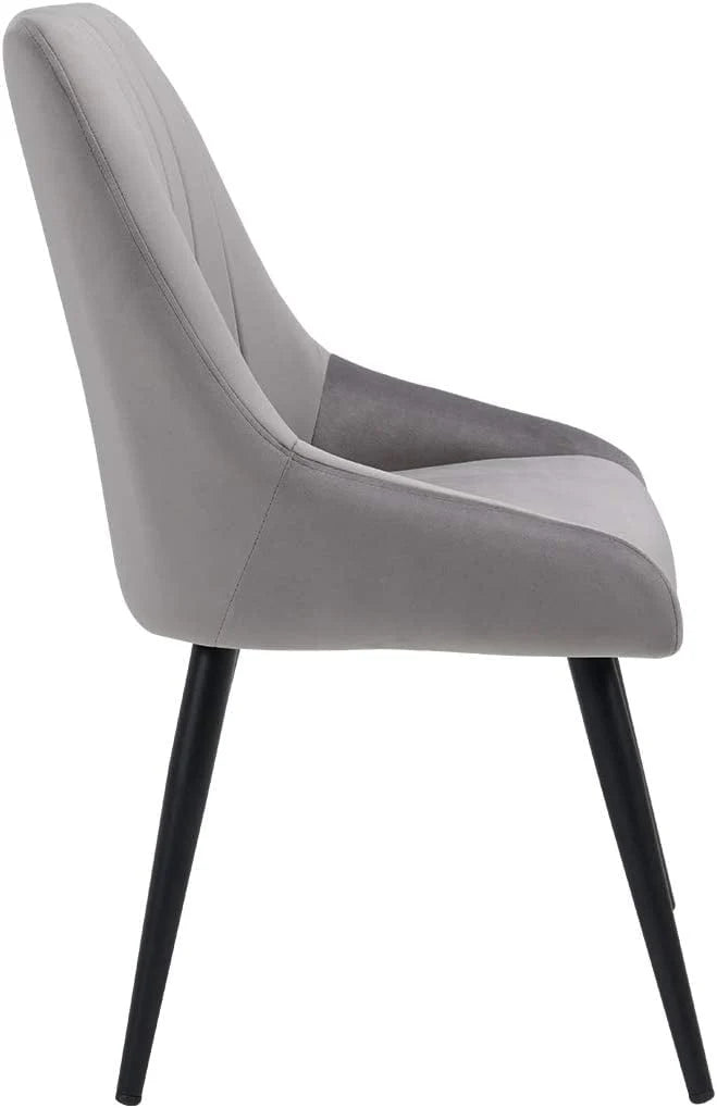Duhome Velvet Dining Chairs Set of 2 Side Chairs for Dining Room, Modern Accent Chairs Upholstered Office Guest Chair, Gray