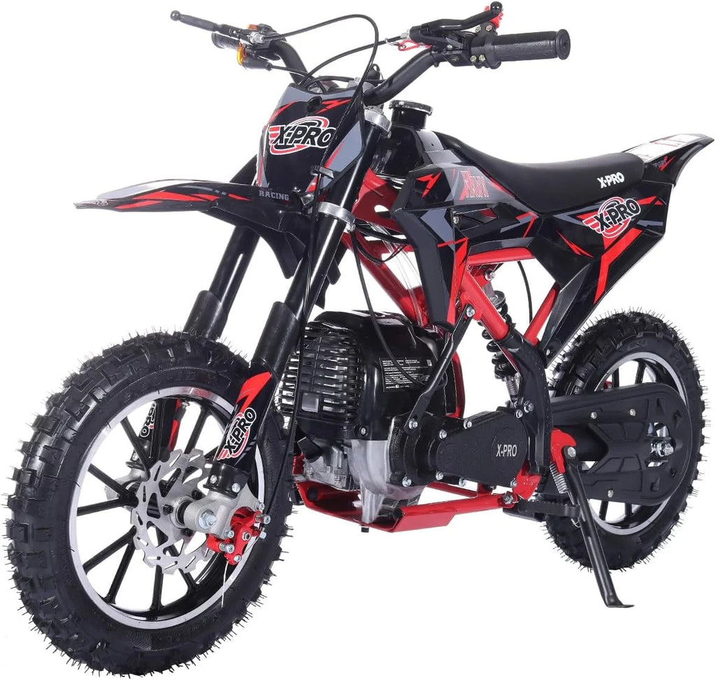 X-Pro Brand New Upgraded Hawk 40cc Gas Powered 4 Stroke Mini Pit Dirt Bike with Pull Start for kids 10" Wheels