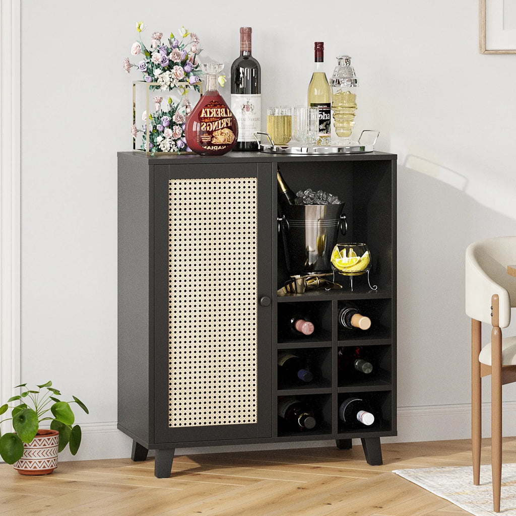 STARY Sideboard Buffet Cabinet, Accent Cabinet with Drawers and Adjustable Shelf for Kitchen, Living Room, Entryway, Nature