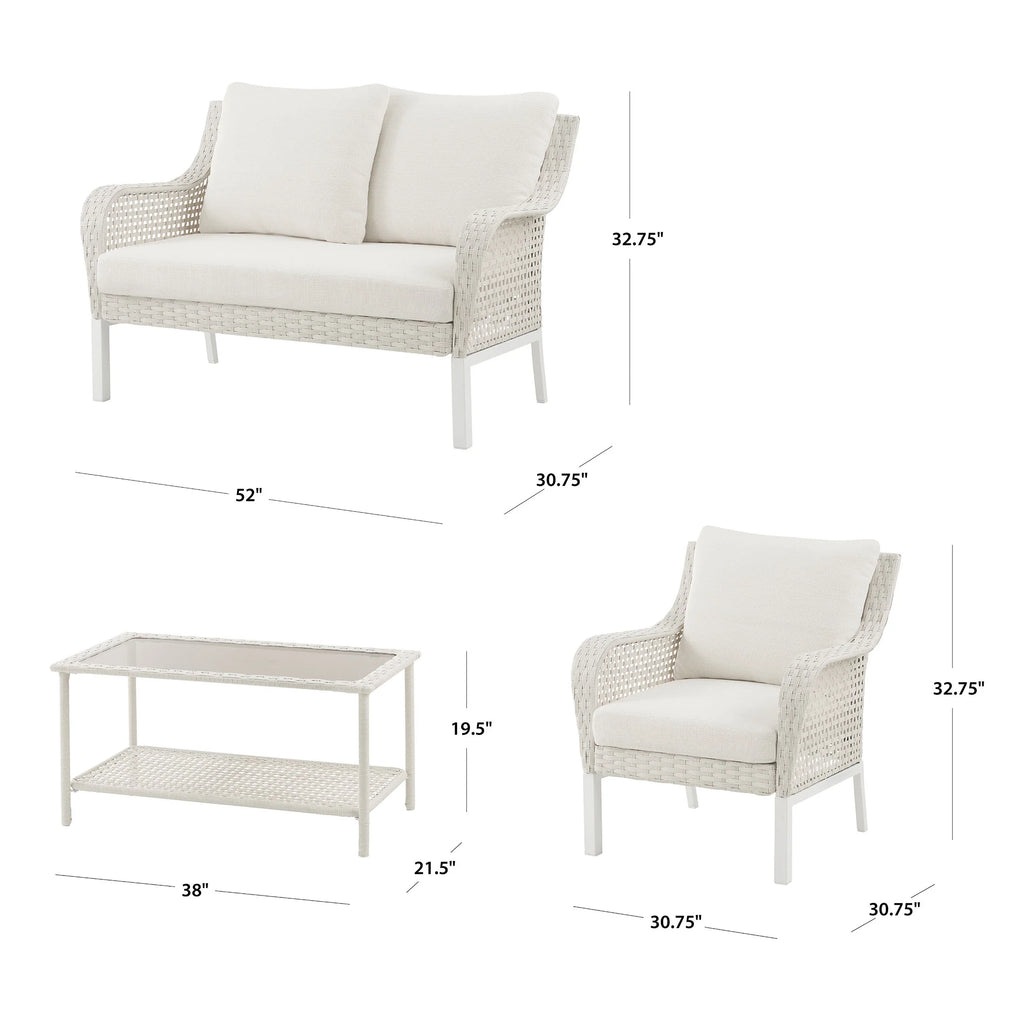 Mainstays Tuscany Ridge 4-Piece Conversation Set, Red