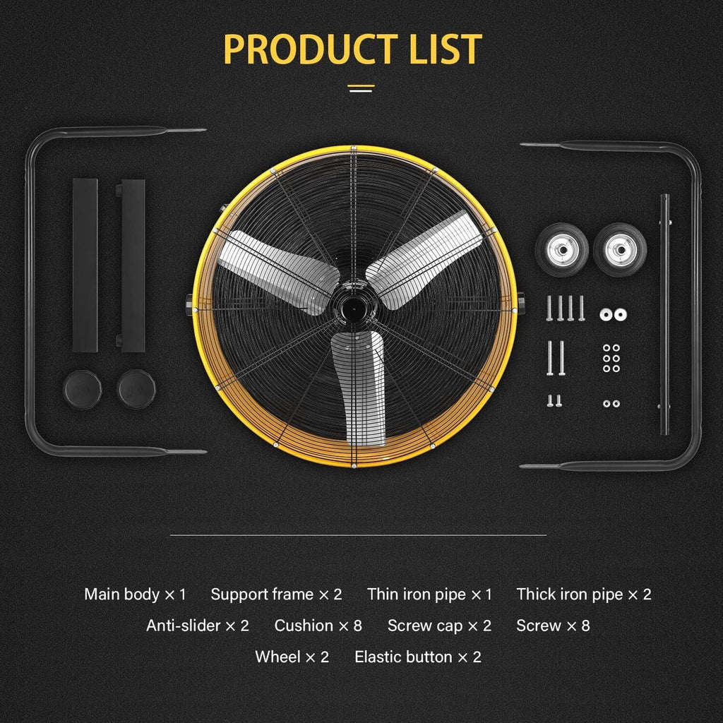 Simple Deluxe 24 inch 3 Speed 4700 CFM Metal Drum Fan