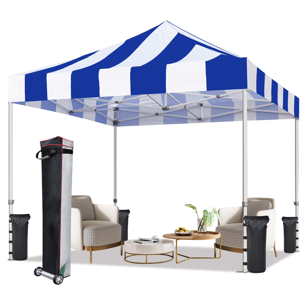 Eurmax Canopy 10' x 10' Beige Pop-up and Instant Outdoor Canopy