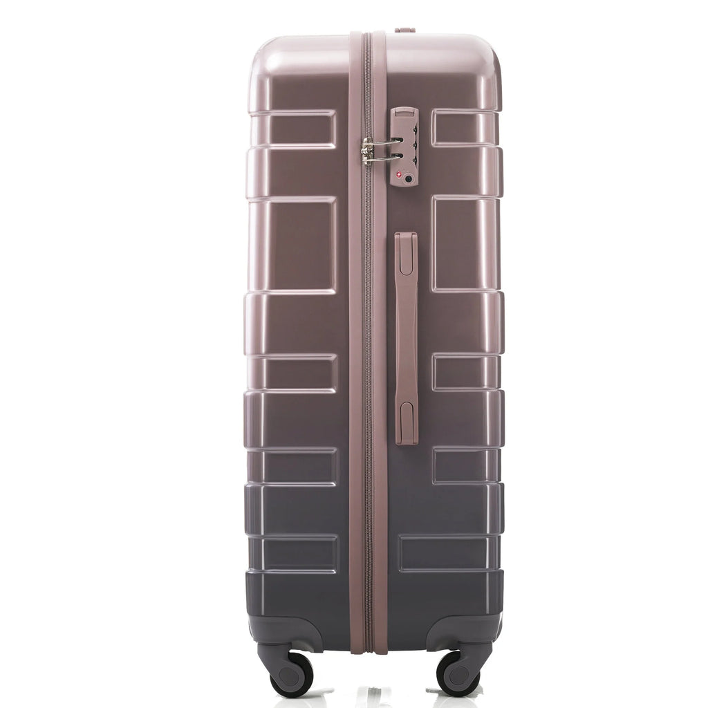 Hard Luggage Case Luggage Sets New Model ABS Hardshell 3pcs Clearance Luggage Hardside Lightweight Durable Suitcase sets Spinner Wheels Suitcase with TSA Lock 20''24''28''( golden),Travel Hard Case