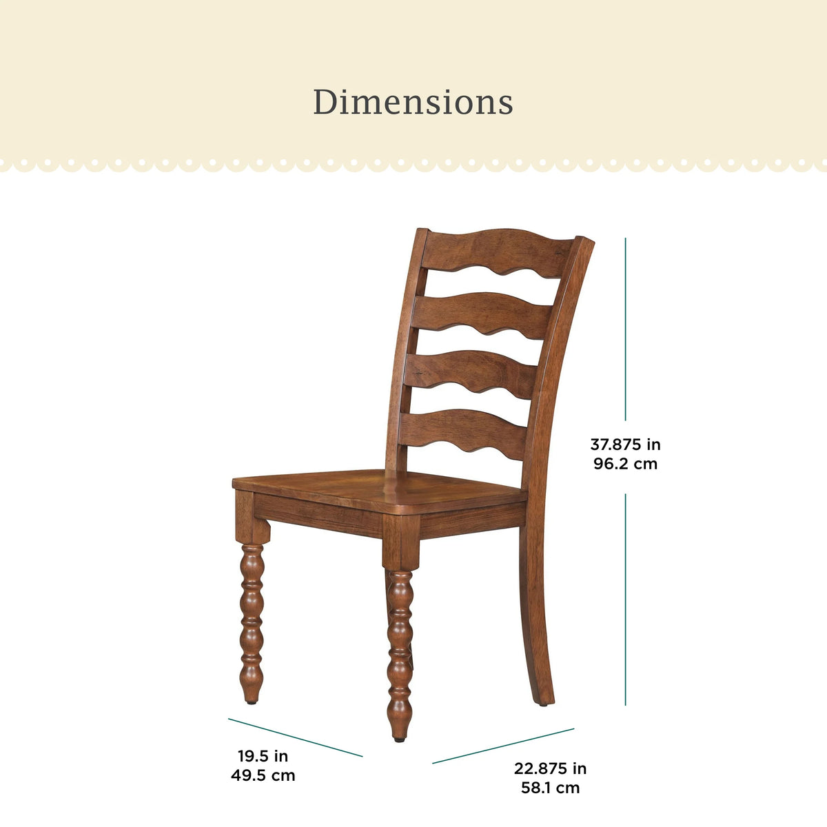 Pioneer Woman Harper Solid Wood Dining Chairs, 2 Pack, White