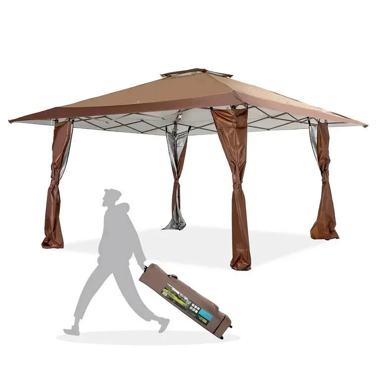 13x13ft Pop Up Canopy Outdoor Gazebo Canopy Tents for Party with Wheeled Carry