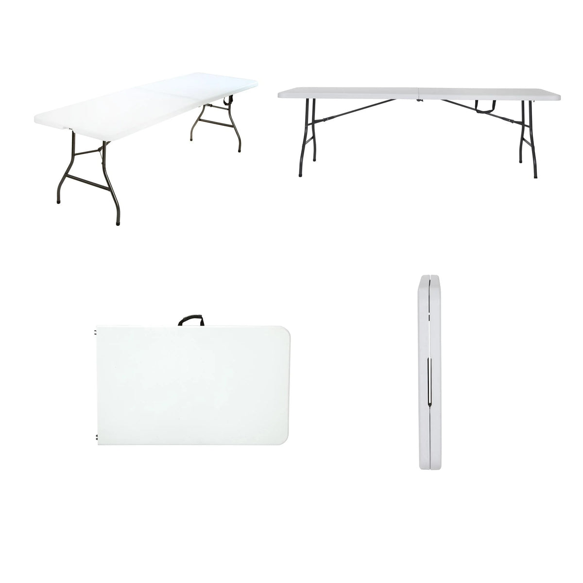 Cosco 8 Foot Centerfold Folding Table, White