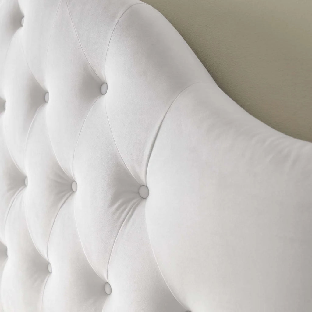Modway Sovereign Queen Upholstered Fabric Headboard in Beige