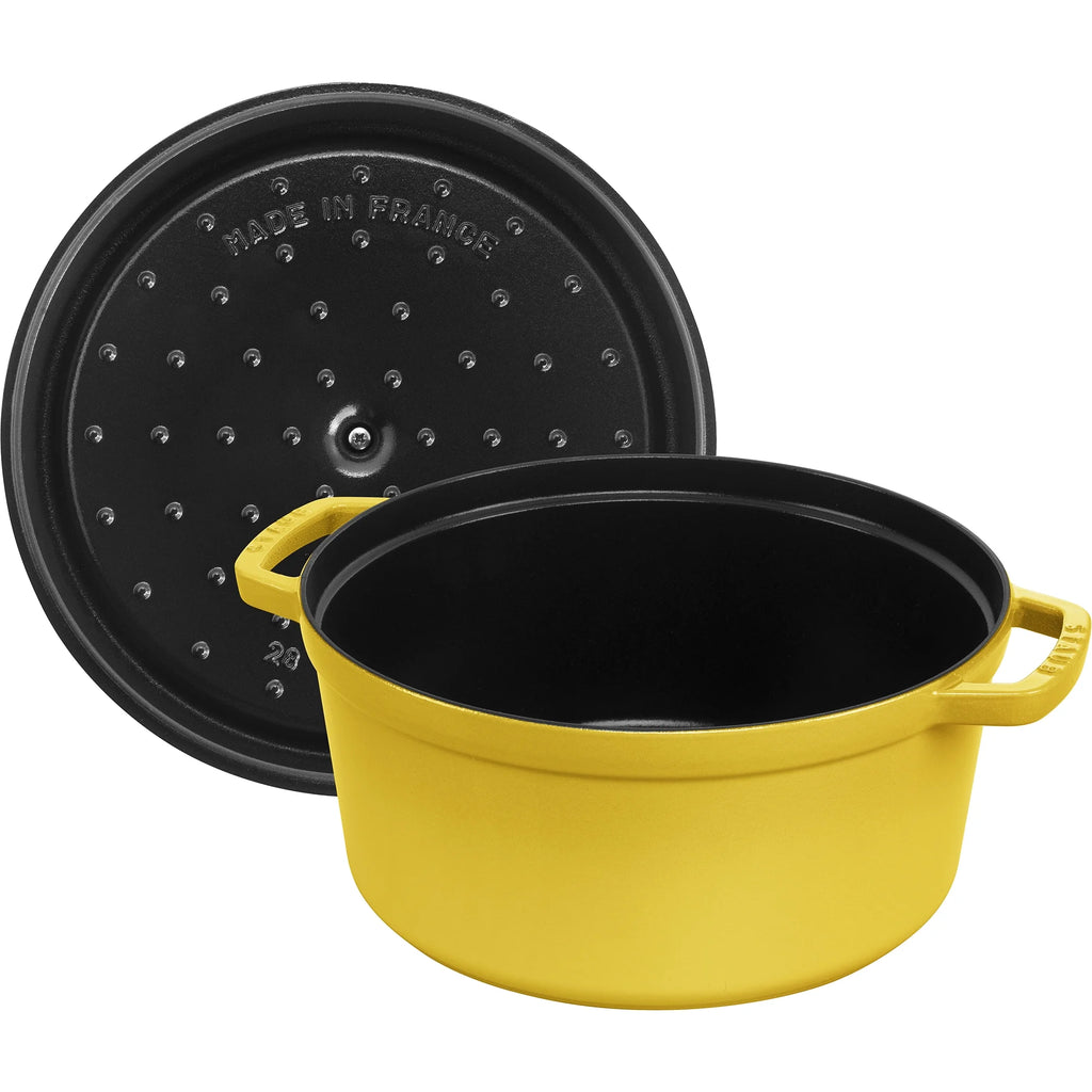 Staub Cast Iron 7-qt Round Cocotte - Grenadine