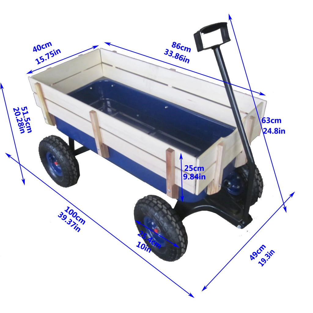 Collapsible Folding Wagon, Push Pull Foldable Beach Wagon Cart with All-Terrain Wheels, Heavy Duty Utility Grocery Wagon for Outdoor Camping Garden Sport Shopping,Pink