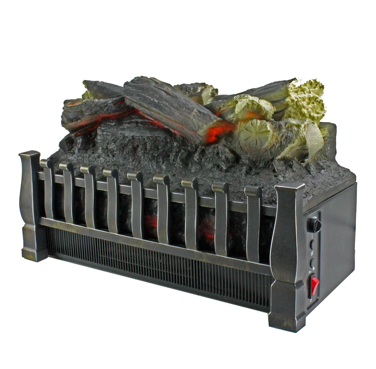 Duraflame Infrared Quartz Log Set Heater with Realistic Ember Bed and Logs, Black, 13.64 lb