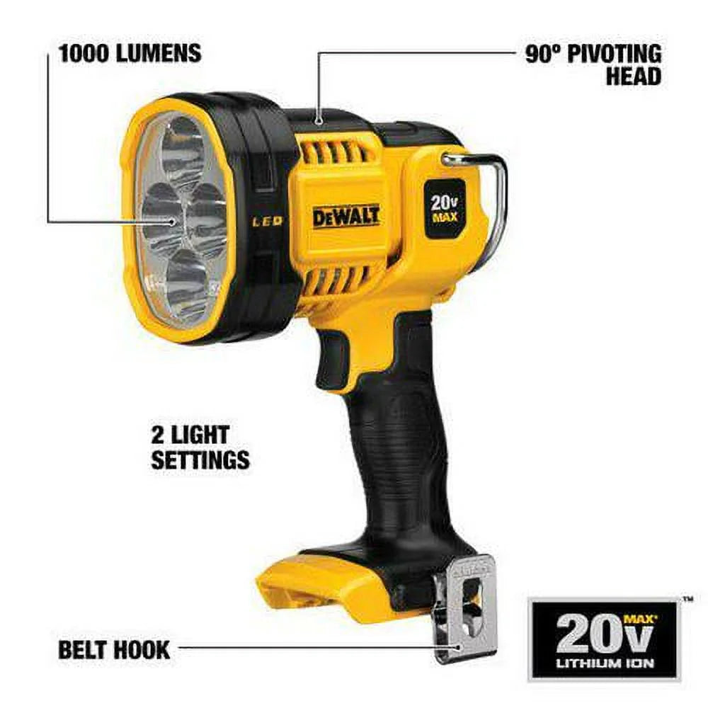 Dewalt Led Rechargeable Cordless Spotlight 1000/90lm