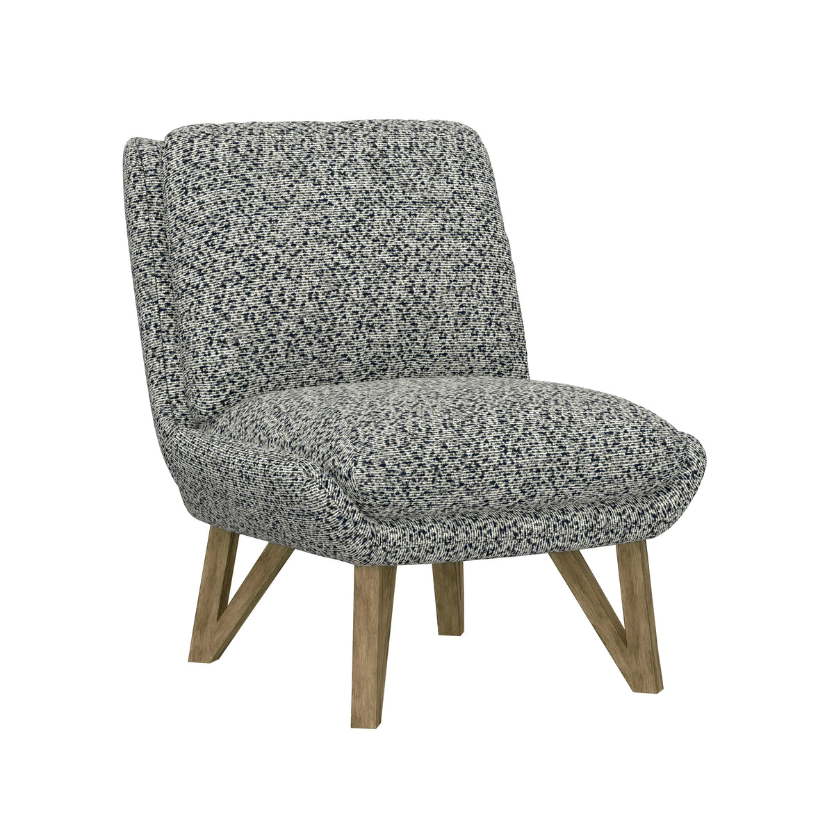 Artum Hill Fiona Cream Armless Soft Boucle Upholstered Accent Chair