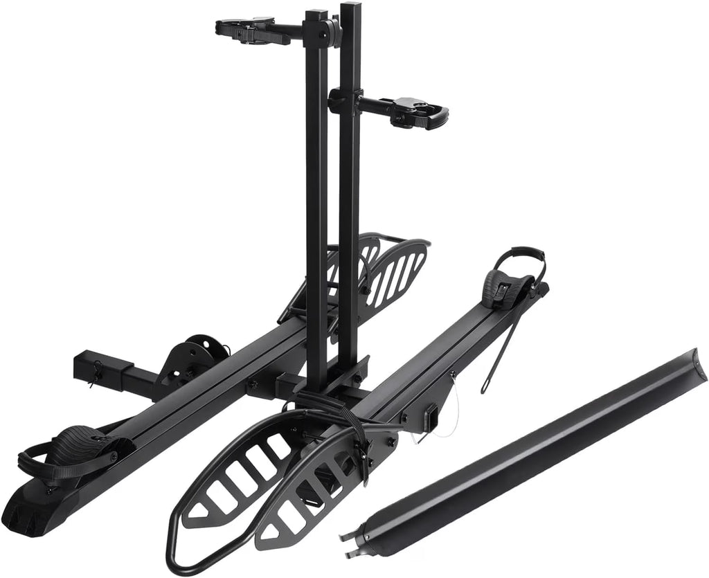 Young Electric Ebike Rack, 200lb Capacity, Alloy Steel Hitch Mount, Fits 5-Inch Fat Tire Bikes, 2-Inch Receiver