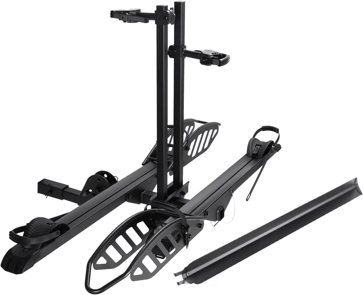Young Electric Ebike Rack, 200lb Capacity, Alloy Steel Hitch Mount, Fits 5-Inch Fat Tire Bikes, 2-Inch Receiver