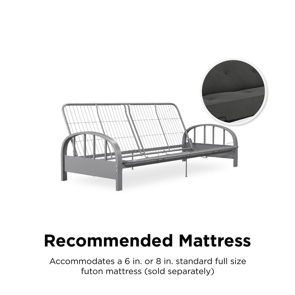 DHP Aiden Futon Frame, Silver