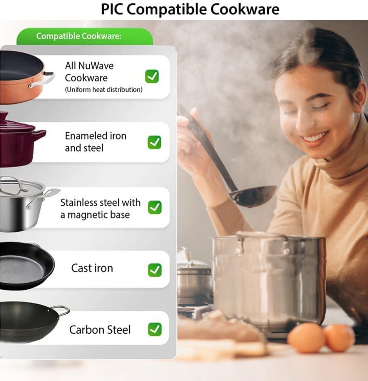 NuWave Electric Double Induction Cooktop 8�� Portable Ultrathin with Sensor Touch Precision Induction Cooktop Burner, Home